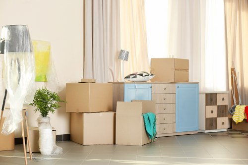 Commercial moving team planning a business relocation in Barnes