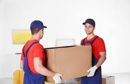 Man with van service loading boxes for a home move