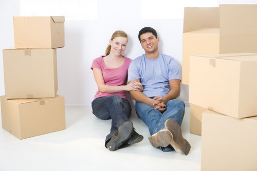 Checklist and packing materials prepared for a Barnes home move
