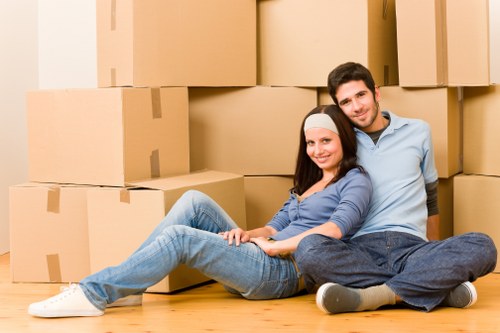 Packing and loading items for a Barnes flat removal service