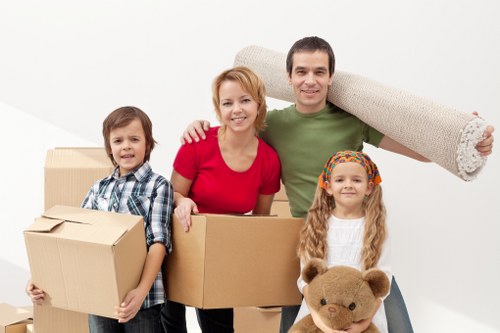 Moving van and domestic removals support for a Barnes property