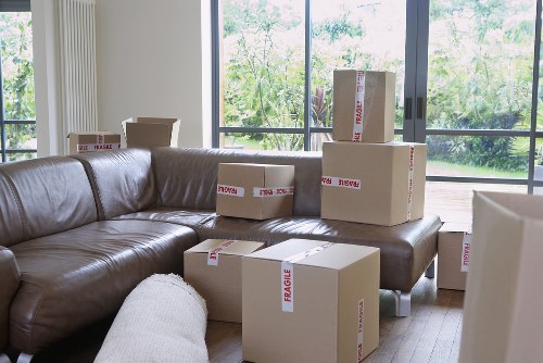 Removal van parked for a UK moving service