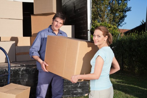 A selection of moving boxes and packing materials for Barnes customers